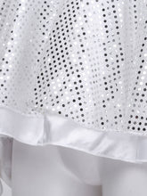 Load image into Gallery viewer, Women Princess Cosplay Party Gowns Dress Sleeveless White Shinning Dress Suit Clothes with Furry Shoulder Straps for Christmas