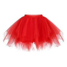 Load image into Gallery viewer, Women Princess Midi Fairy Tulle Skirt Ballet Dance Tutu Fluffy Skirts Womens Lolita Petticoat Femme Party Puffy Skirts Adult