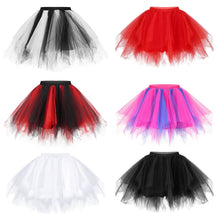Load image into Gallery viewer, Women Princess Midi Fairy Tulle Skirt Ballet Dance Tutu Fluffy Skirts Womens Lolita Petticoat Femme Party Puffy Skirts Adult