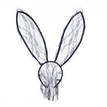 Load image into Gallery viewer, Women Rabbit Ears Sexy Lace Model Hair Band Bunny Veil Fashion Black Hair Accessories Halloween Party Mask Sex Tools