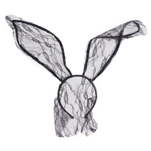 Load image into Gallery viewer, Women Rabbit Ears Sexy Lace Model Hair Band Bunny Veil Fashion Black Hair Accessories Halloween Party Mask Sex Tools