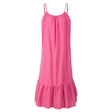 Load image into Gallery viewer, Women Ruffle Dress Summer Spaghetti Straps Beach Dress Sexy Sleeveless Backless Pleated Dress Cute Sweet Vestido Femme 2021 New