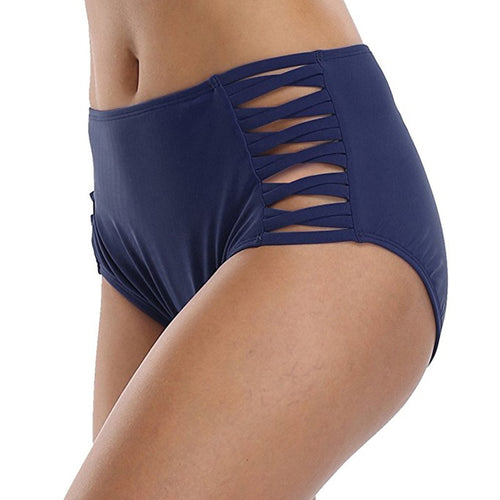 Women Sexy Bikini Lady Push Up Beach Swimsuit High Waist Hollow Out Bottoms S-2XL Black Wolf Swim Shorts Wholesale DropShipping