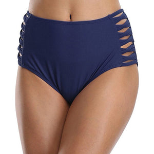 Women Sexy Bikini Lady Push Up Beach Swimsuit High Waist Hollow Out Bottoms S-2XL Black Wolf Swim Shorts Wholesale DropShipping