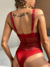 Load image into Gallery viewer, Women Sexy Bodysuits Corset Deep V-Neck  Bra Transparent Erotic Costumes Sensual Shaping Lingerie Zipper Jumpsuit