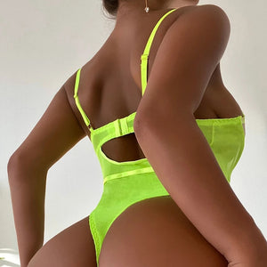 Women Sexy Bodysuits Corset Floral Embroidery Floral Underwear Bra Transparent Erotic Costumes Sensual Shaping Lingerie