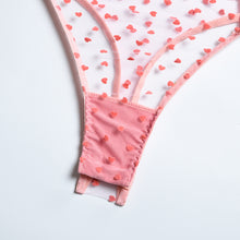 Load image into Gallery viewer, Women Sexy Bodysuits Corset Heart-Shaped Embroidery Lace Underwear Bra Transparent Erotic Costumes Sensual Hollow Out Jumpsuit