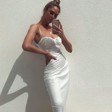 Load image into Gallery viewer, Women Sexy Club Spaghetti Strap Party Dress Ladies Sleeveless Solid Casual Dress 2020 Autumn Elegant Fashion Midi Dress Vestidos