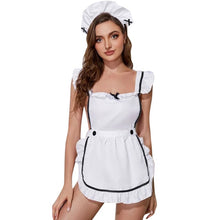 Load image into Gallery viewer, Women Sexy Cosplay Costumes White Maid Uniform Outfit Japanese School Role Play Backless Hollow Sexy Lingerie Cosplay Suit
