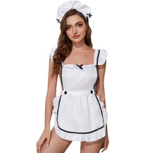 Load image into Gallery viewer, Women Sexy Cosplay Costumes White Maid Uniform Outfit Japanese School Role Play Backless Hollow Sexy Lingerie Cosplay Suit