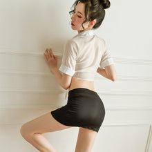 Load image into Gallery viewer, Women Sexy Cosplay Lingerie secretary Uniform teacher Set Ladies Sexy Costume Female boss Dress Lace Miniskirt Erotic Hip skirt