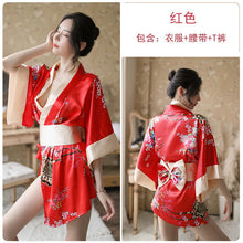 Load image into Gallery viewer, Women Sexy Costumes Exotic Skirt Thong Lingerie Dress Suit Japanese Kimono Style Role Play Femme Costume Nightwear