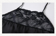 Load image into Gallery viewer, Women Sexy Erotic Lingerie Set Exotic Apparel Satin Lace See-through Porno Backless Chinese Bellyband Crotchless Thong Suit