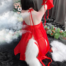 Load image into Gallery viewer, Women Sexy Exotic Lingeries Set Halloween Christmas Cosplay Costume G-string T-Back Antique Nightgowns Red Dress