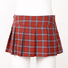 Load image into Gallery viewer, Women Sexy Lady Plaid Skirt Schoolgirl Sleepwear Mini Skirts Night Preppy Scottish Grid Pleated Miniskirt Fancy Parties Clubwear