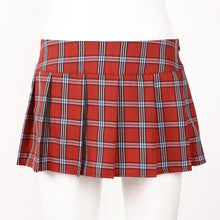 Load image into Gallery viewer, Women Sexy Lady Plaid Skirt Schoolgirl Sleepwear Mini Skirts Night Preppy Scottish Grid Pleated Miniskirt Fancy Parties Clubwear