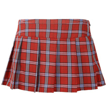 Load image into Gallery viewer, Women Sexy Lady Plaid Skirt Schoolgirl Sleepwear Mini Skirts Night Preppy Scottish Grid Pleated Miniskirt Fancy Parties Clubwear