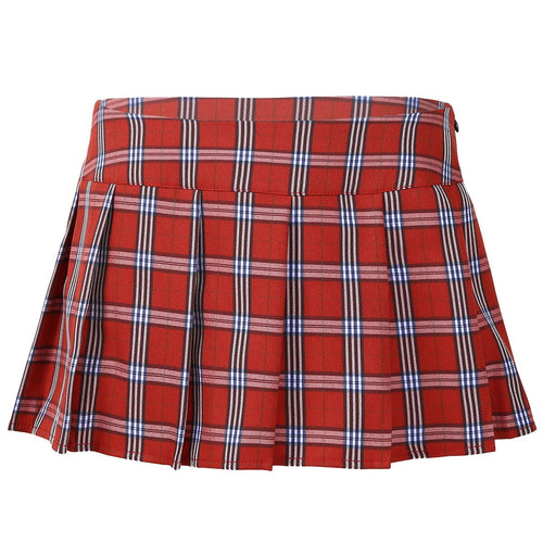 Women Sexy Lady Plaid Skirt Schoolgirl Sleepwear Mini Skirts Night Preppy Scottish Grid Pleated Miniskirt Fancy Parties Clubwear