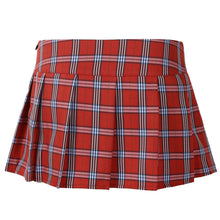 Load image into Gallery viewer, Women Sexy Lady Plaid Skirt Schoolgirl Sleepwear Mini Skirts Night Preppy Scottish Grid Pleated Miniskirt Fancy Parties Clubwear