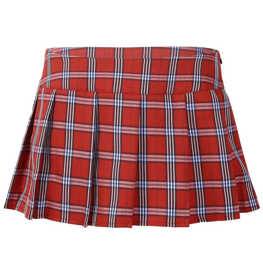 Women Sexy Lady Plaid Skirt Schoolgirl Sleepwear Mini Skirts Night Preppy Scottish Grid Pleated Miniskirt Fancy Parties Clubwear