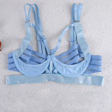 Load image into Gallery viewer, Women Sexy Lingerie 4 Pieces Set with Garters Bra and Briefs See-Through Transparent Erotic Costumes Sensual Underwear Outfits