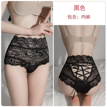 Load image into Gallery viewer, Women Sexy Lingerie Cross Strap Briefs High Waist Lace Perspective Underwear Female Seduction Abdomen Slim See Through Panties