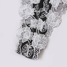 Load image into Gallery viewer, Women Sexy Lingerie Flower Embroidery Underwear Erotic Push Up Bra and Brief Set Garters Belt Sensual Lingerie Exotic Underwear