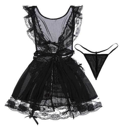 Women Sexy Lingerie Nightgown Sleepwear Summer Night Dress Sexy Chemise Deep V-neck Nightdress Nightgowns Women Sleep Dress