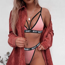 Load image into Gallery viewer, Women Sexy Lingerie Porno Erotic Underwear Set See Through Mesh Heart Pink Exotic Costumes Sleepwear Nightwear Babydoll