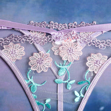 Load image into Gallery viewer, Women Sexy Lingerie Set Perspective Floral Embroidery Bralettes Underwear Bra and Panty Set Erotic Costumes Sensual Underwear