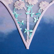 Load image into Gallery viewer, Women Sexy Lingerie Set Perspective Floral Embroidery Bralettes Underwear Bra and Panty Set Erotic Costumes Sensual Underwear