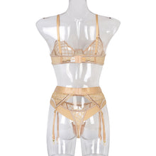 Load image into Gallery viewer, Women Sexy Lingerie Sets Mesh Embroidery Push Up Bras Sex Panties Transparent Erotic Costumes Temptation Porn Sensual Underwear