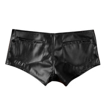 Load image into Gallery viewer, Women Sexy Nightclub Dance Shorts Low Waist Shiny Faux Leather Shorts Sexy Slim Pole Dance Clubwear Hot Mini Shorts Leggings