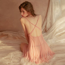 Load image into Gallery viewer, Women Sexy Nightwear Summer Sleepwear Perspective Temptation Sling Nightdress Thin Lace Hollow Backless Nightgowns Night Gowns