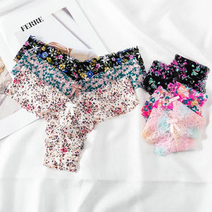Women Sexy Panties Intimates Underwear Mid Waist Cotton Briefs Female Temptation Breathable Lingerie Ultra Thin Underpants