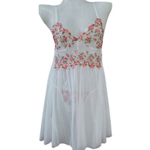 Load image into Gallery viewer, Women Sexy Perspective Sling Sleepwear Lace Sensual Lingerie Embroidery Bodycon Sleepwear Straps Erotic Night Dress Female