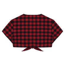 Load image into Gallery viewer, Women Sexy Solid Deep V Neck Crop Wrap Knot Slim Fitted Crop Tops T Shirt Summer Clubwear 2021 Short Sleeve Tshirt Tops