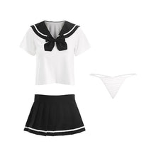Load image into Gallery viewer, Women Sexy Student Uniform School Girl Ladies Erotic Lingerie Cosplay Costume Babydoll Dress Bow Tops Miniskirt Outfits
