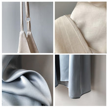 Load image into Gallery viewer, Women Sexy V Neck Satin Dress Casual Spaghetti Strap Home Solid Midi Dresses Spring Autumn Fashion Loose Elegant Party dresses