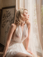 Load image into Gallery viewer, Women Sleepwear Sexy Sleeping Nightdress Lace Waistband Marilyn Monroe Costume Dress Lace Sling Fairy Young Girl Night Gown