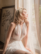 Load image into Gallery viewer, Women Sleepwear Sexy Sleeping Nightdress Lace Waistband Marilyn Monroe Costume Dress Lace Sling Fairy Young Girl Night Gown