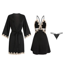 Load image into Gallery viewer, Women Sleepwear Silk Nighty Nightdress Sexy Summer Lingerie Nightgown Lady Off Shoulder Nightwear Female Night Home Cloth Dress