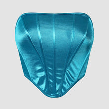 Load image into Gallery viewer, Women Sleeveless Summer Sexy White Corset Crop Top Fashion Backless Diamond Crop Fishbone Wrapped Elegant Tank Top 2023