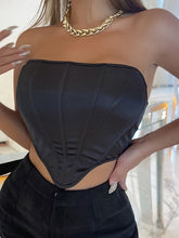 Load image into Gallery viewer, Women Sleeveless Summer Sexy White Corset Crop Top Fashion Backless Diamond Crop Fishbone Wrapped Elegant Tank Top 2023