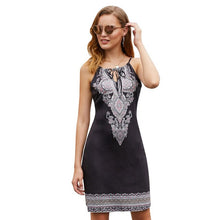 Load image into Gallery viewer, Women Sling 2021 New Bohemian Print A-Line Off-The-Shoulder Dress