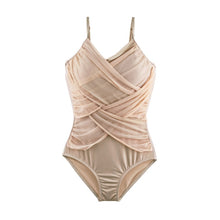 Load image into Gallery viewer, Women Sport Bodysuit Swimsuit Mesh Bandage One Piece Beachwear Korea Style Bathing Suit Sexy Padded Push Up Swimwear