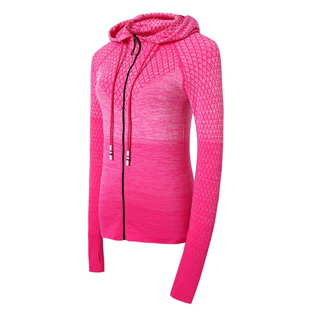 Women Sports Jackets Hooded Raglan Long Sleeve Thumb Holes Lightweight Slim Running Workout Fittness Sweatshirt Gym Activewear