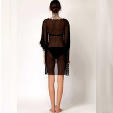 Load image into Gallery viewer, Women Stripe Dress Summer Boat Neck Ladies Blouse Shirt Swimming Tops Striped Bikini Cover Up Swimwear Beach Dress