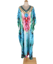 Load image into Gallery viewer, Women Summer Boho Beach Cover Ups Swimwear Feminino Embroidery Blouse Long  Floral Print Camisa Feminina 2021 Dress Outerwear
