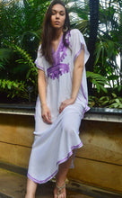 Load image into Gallery viewer, Women Summer Boho Beach Cover Ups Swimwear Feminino Embroidery Blouse Long Floral Print Camisa Feminina 2021 Dress Outerwear